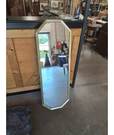 MIROIR OCTOGONAL BOIS MOULURÉ DORÉ 