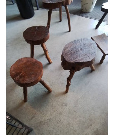 PORTE PLANTE TRIPODE BOIS NATUREL 