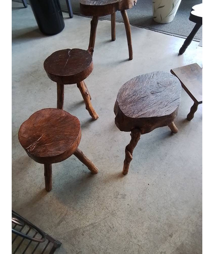 PORTE PLANTE TRIPODE BOIS NATUREL 
