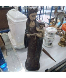 VIERGE A L’ENFANT BOIS SCULPTÉ 