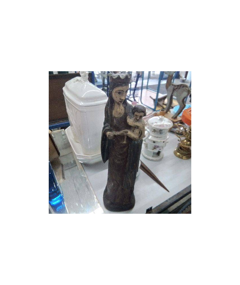 VIERGE A L’ENFANT BOIS SCULPTÉ 