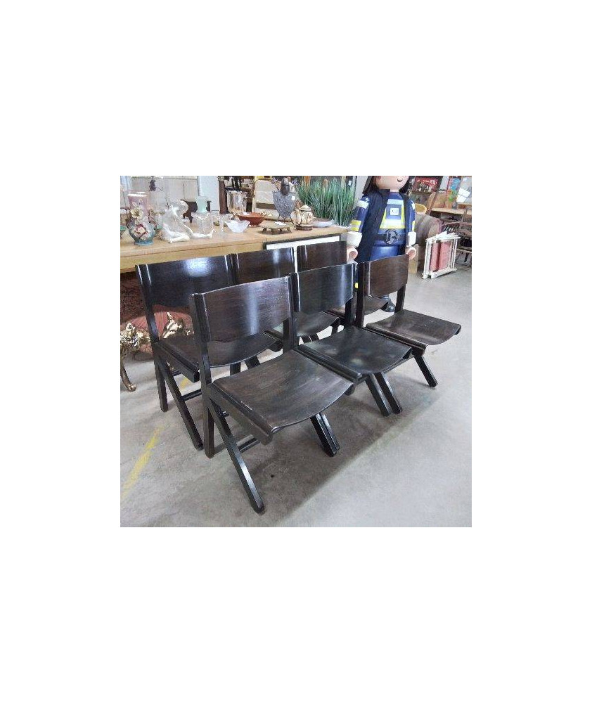 6 CHAISES BAUMANN 