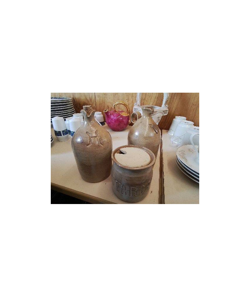 TRIO CONDIMENT HUILE VINAIGRE ET MOUTARDE