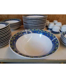 SOUPIÈRE MOTIF FLEURS BLEU 