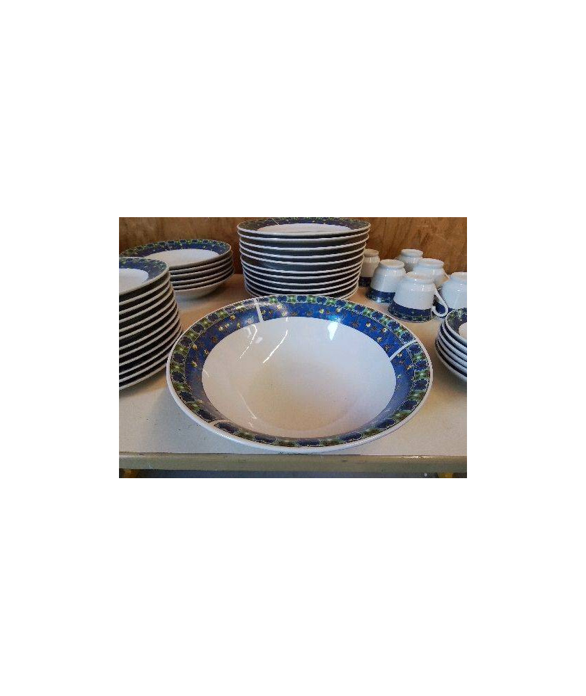 SOUPIÈRE MOTIF FLEURS BLEU 