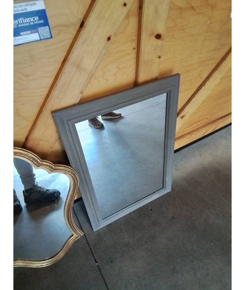 MIROIR RECTANGULAIRE BOIS TAUPE 