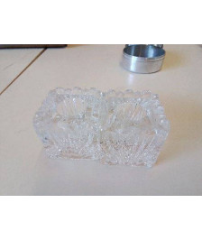 PAIRE BOUGEOIR EN VERRE 