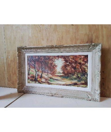 GRANDE PEINTURE PAYSAGE FORÊT 