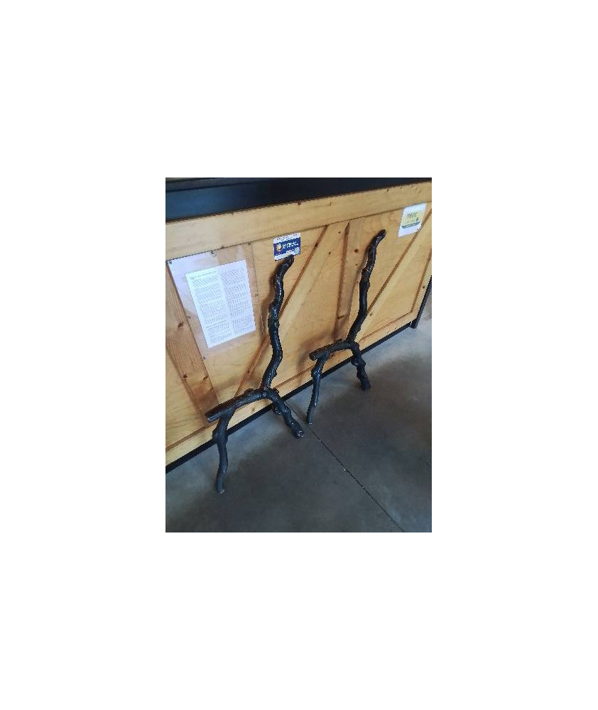 PIETEMENT DE BANC DE JARDIN FONTE ART NOUVEAU XIXE FRÈRES MOREL CHARLEVILLE