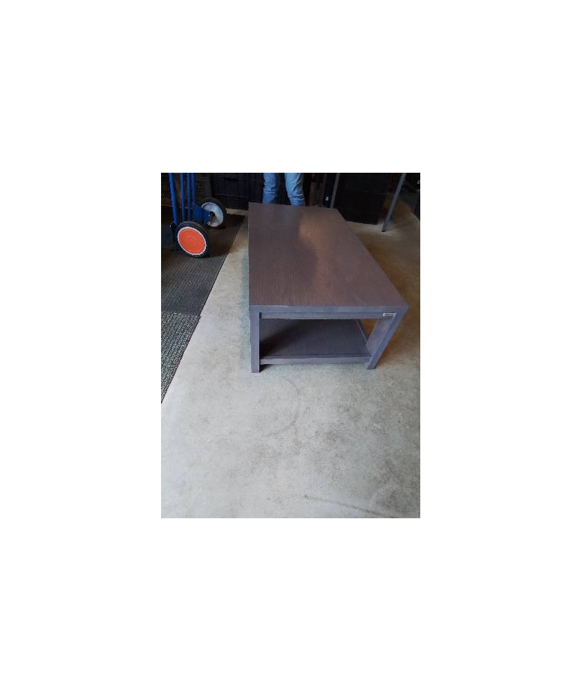 TABLE BASSE BOIS TAUPE 2 PLATEAUX ERNEST MENARD
