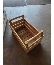 CAISSE RECTANGULAIRE BOIS CLAIR 2 POIGNÉES 