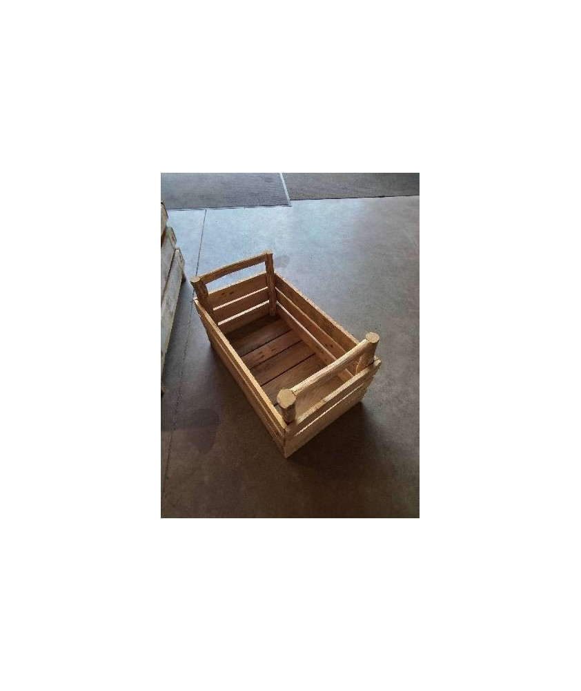 CAISSE RECTANGULAIRE BOIS CLAIR 2 POIGNÉES 