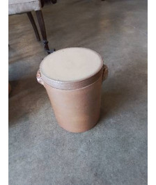 POT A SALER A OREILLES AVEC COUVERCLE GRÈS VERNISSÉ 31’5CM 