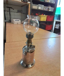 LAMPE PIGEON LA PARISIENNE MÉTAL CHROMÉ ET VERRE
