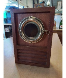 BOÎTE À CLÉS BOIS ET LAITON STYLE MARINE 
