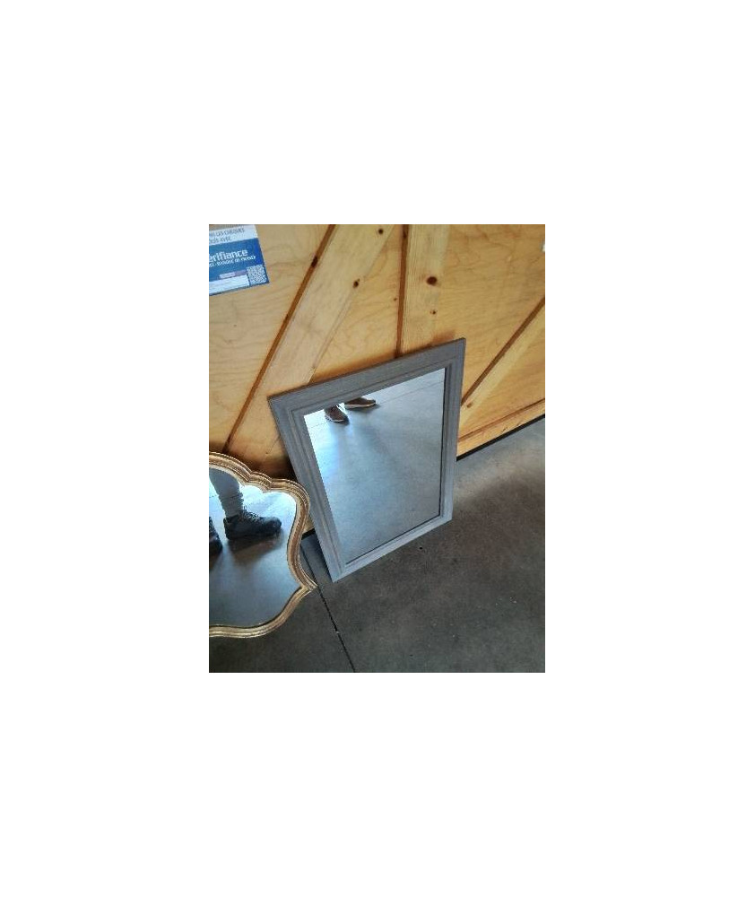 MIROIR RECTANGULAIRE BOIS TAUPE 