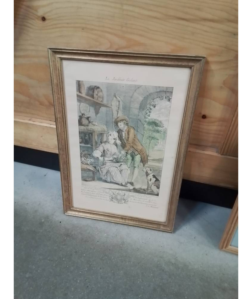 GRAVURE LE JARDINIER GALANT F.N MARTINET