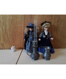 LAMPE EN ÉTAIN 