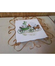 DESSOUS PLAT EN PORCELAINE