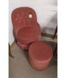 FAUTEUIL CRAPAUD + POUF