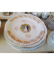 PLAT MOTIF RENOIR BORDURES DORÉ 
