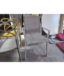 FAUTEUIL D’EXTERIEUR TOILE ET FER