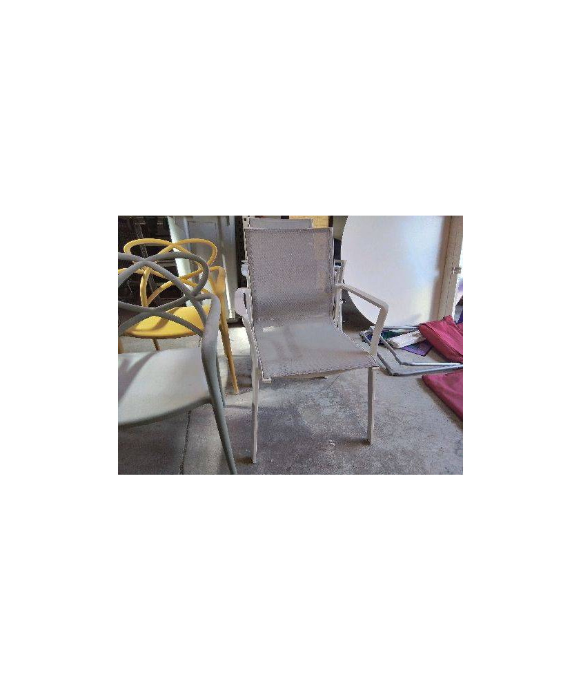 FAUTEUIL D’EXTERIEUR TOILE ET FER