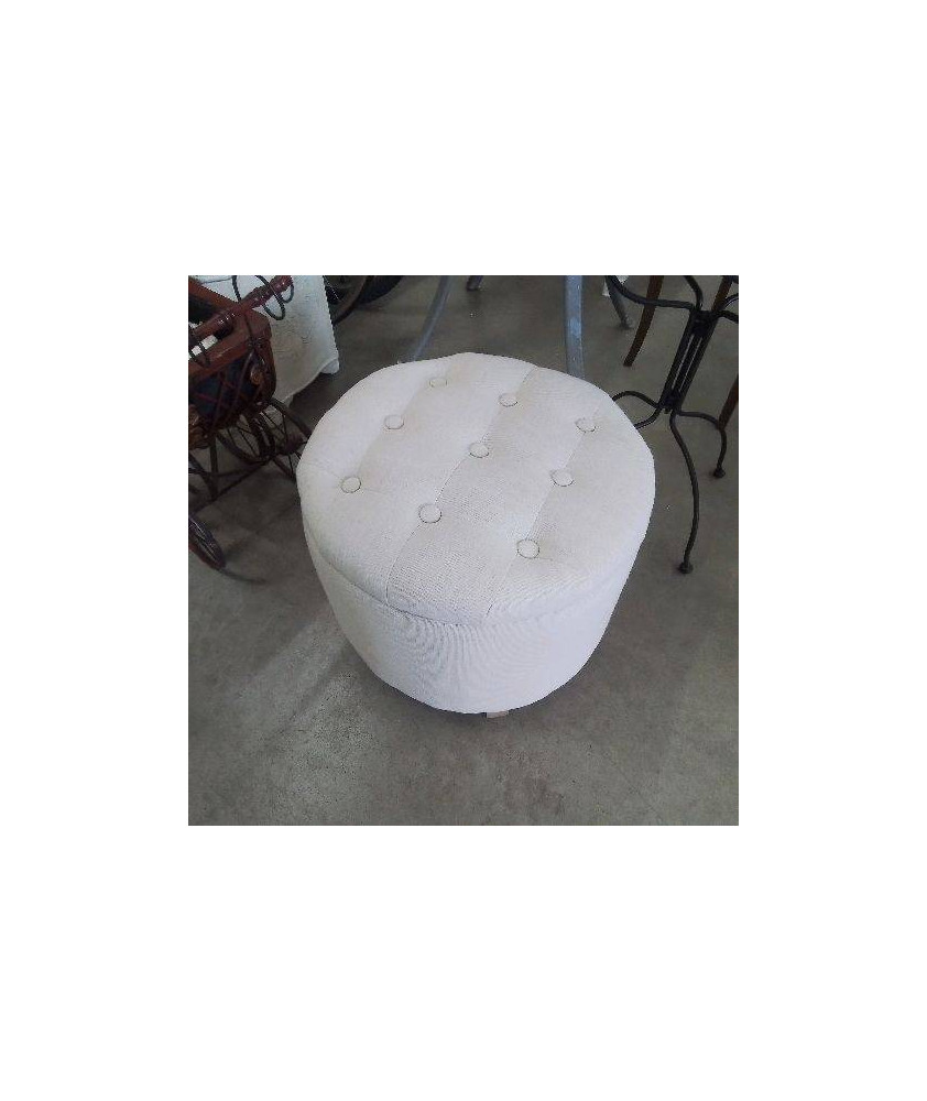 POUF ROND CAPITONNÉ 