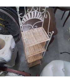 PETITE ETAGERE METAL ROTIN