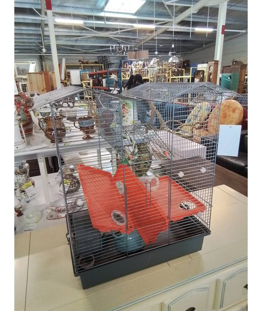 CAGE A RONGEURS MÉTAL ET RESINE AVEC ACCESSOIRES 