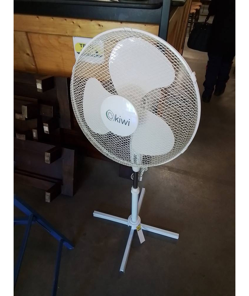 VENTILATEUR SUR PIED OSCILLANT MÉTAL BLANC KIWI