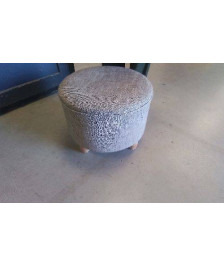 POUF ROND TISSU 