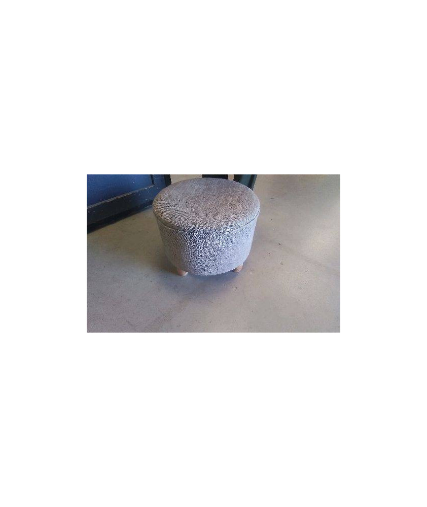 POUF ROND TISSU 