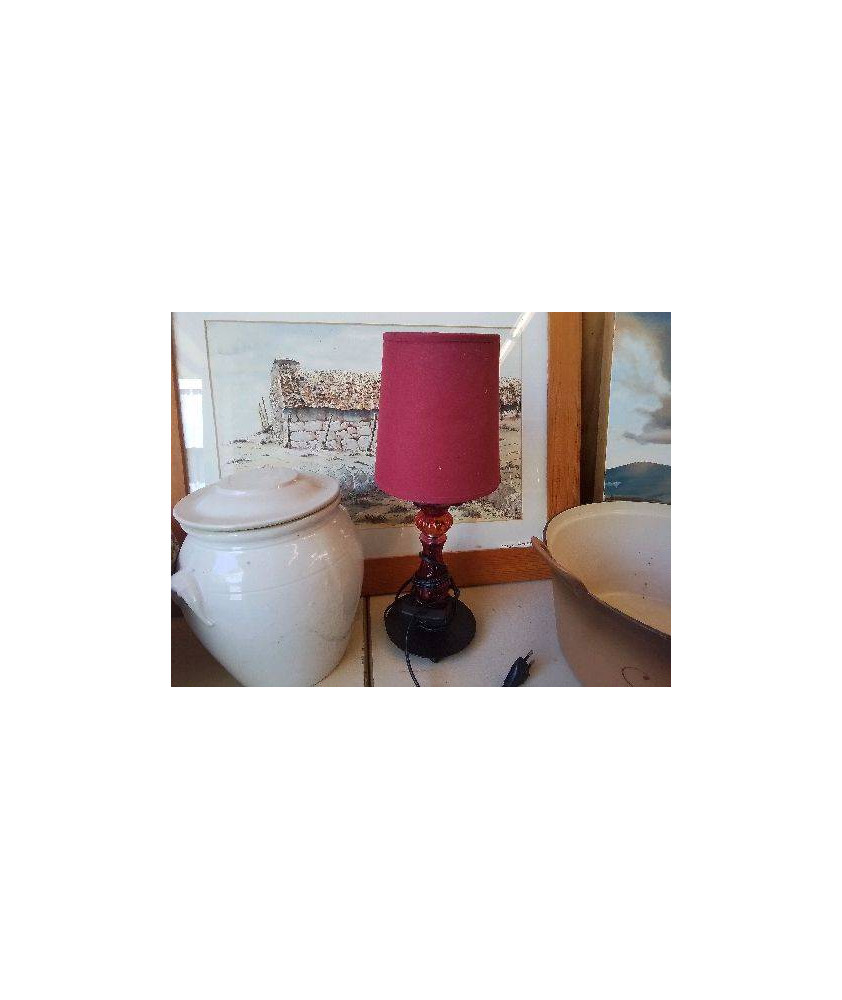 LAMPE PIED VERRE