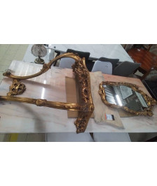 CONSOLE +MIROIR EFFET MARBRE