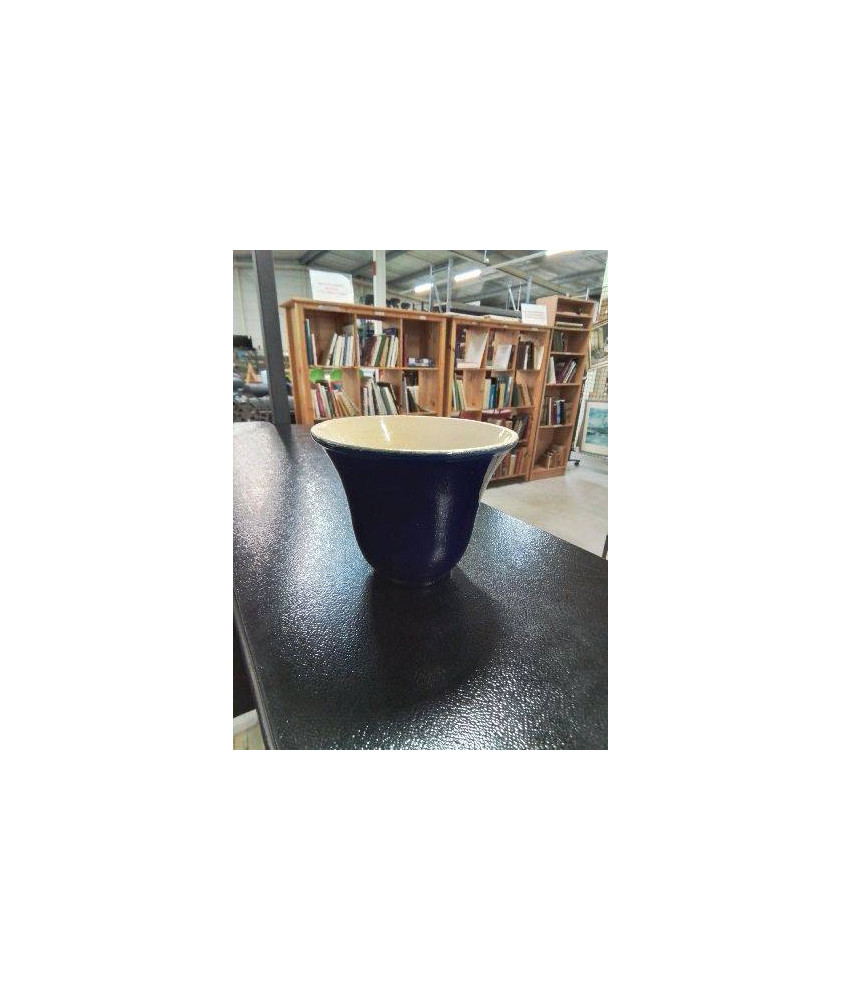 VASE ART DÉCO CÉRAMIQUE BLEU ANDRÉ BAUMANN
