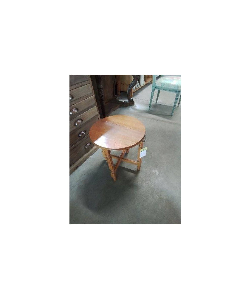 TABLE BASSE RONDE PLIANTE BOIS CLAIR
