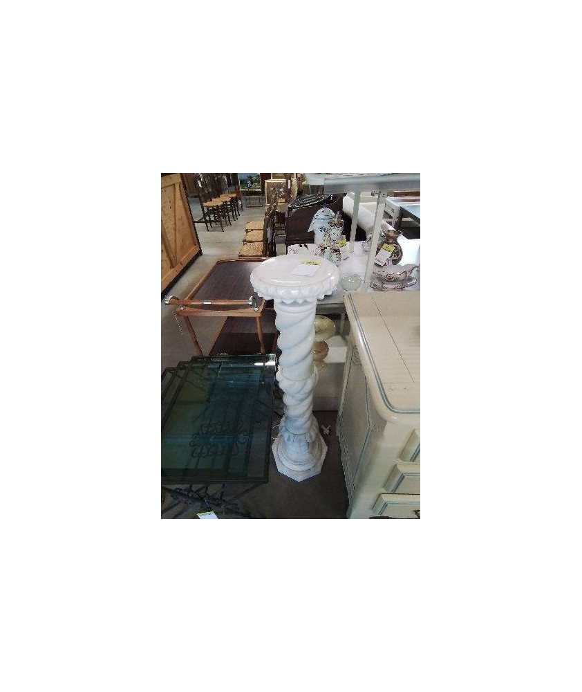 COLONNE ÉLECTRIFIÉE MARBRE BLANC 103CM
