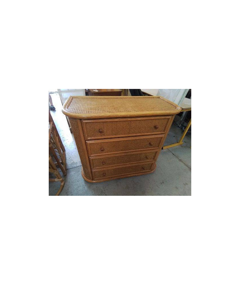 COMMODE EN ROTIN 