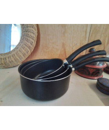 LOT DE 3 CASSEROLES NOIRES 