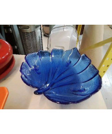 COUPE FEUILLE BLEU VERRE
