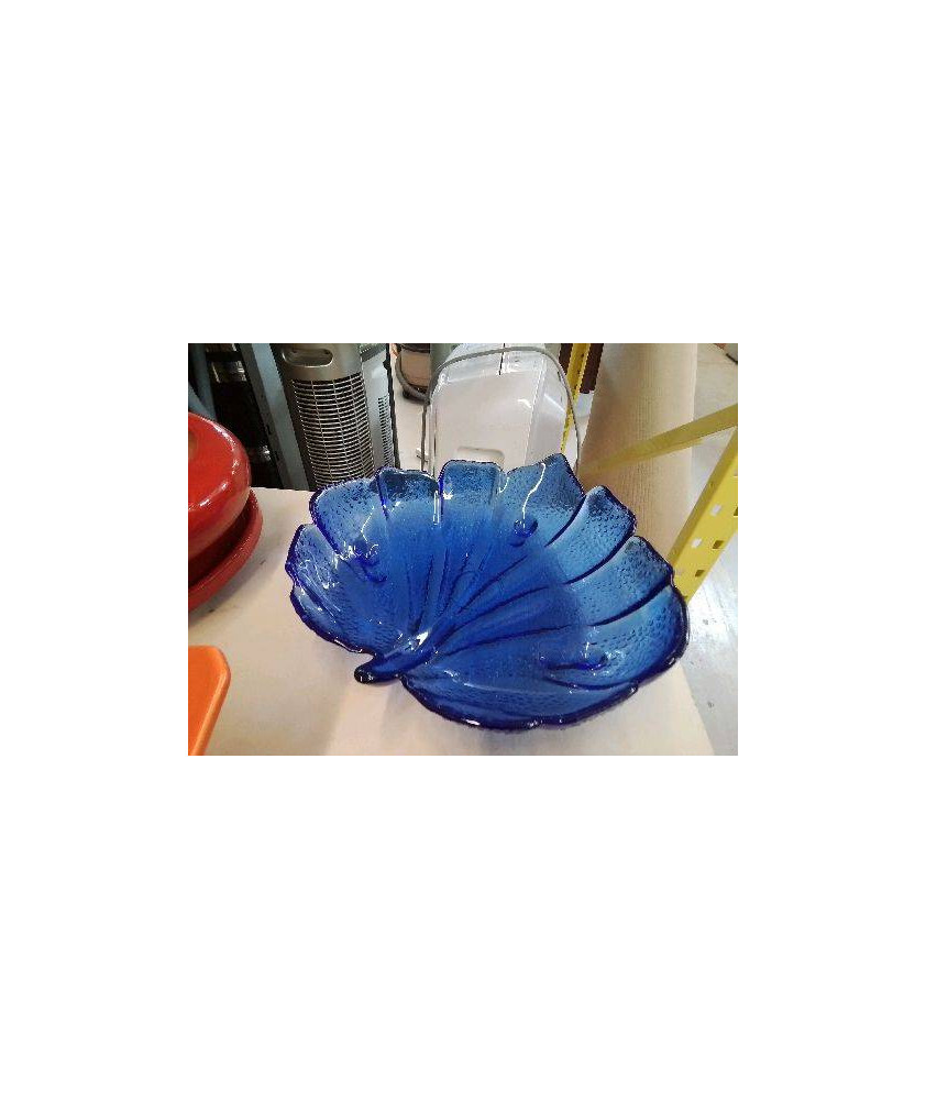 COUPE FEUILLE BLEU VERRE