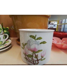 POT BLANC MOTIF FLORAL 
