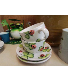 TASSE AVEC SOUCOUPE COLORÉ 