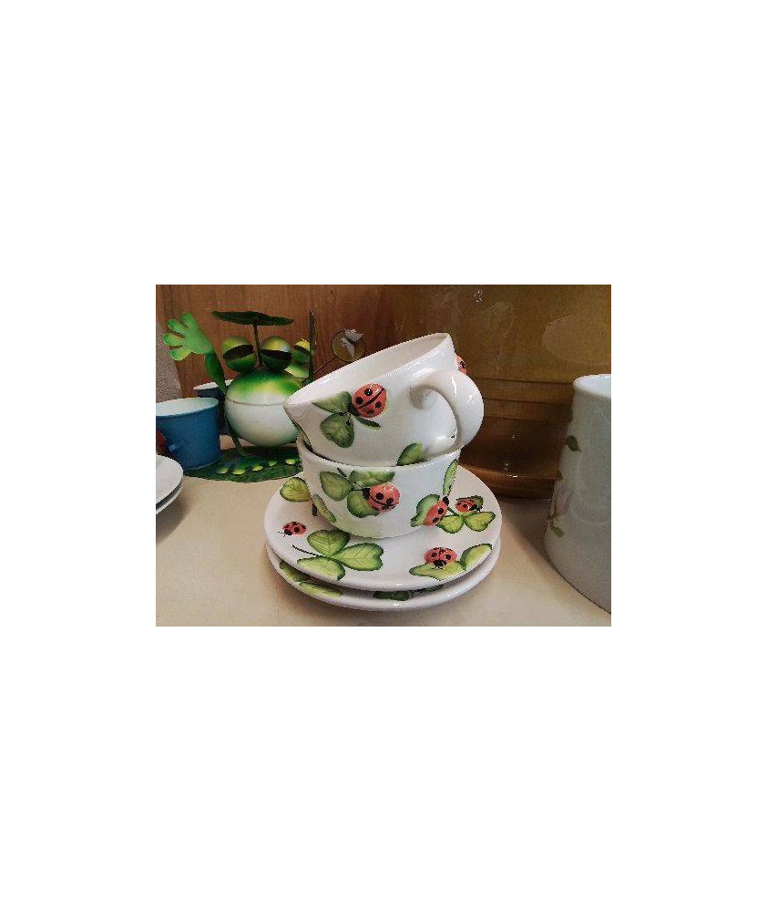 TASSE AVEC SOUCOUPE COLORÉ 