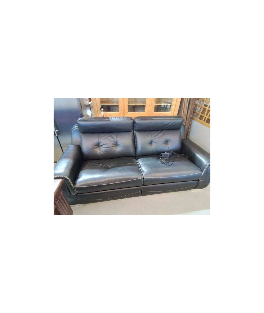CANAPE RELAX CUIR NOIR 