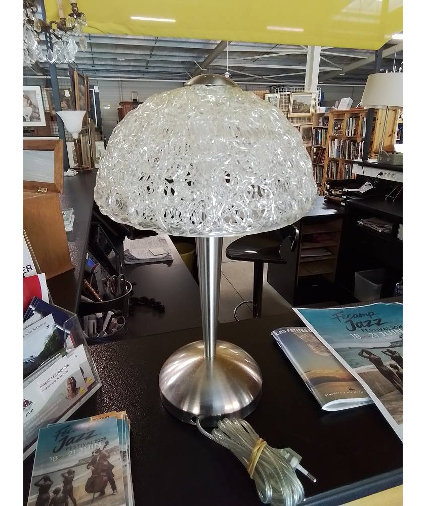 LAMPE TACTILE MÉTAL CHROMÉ AJ RÉSINE 