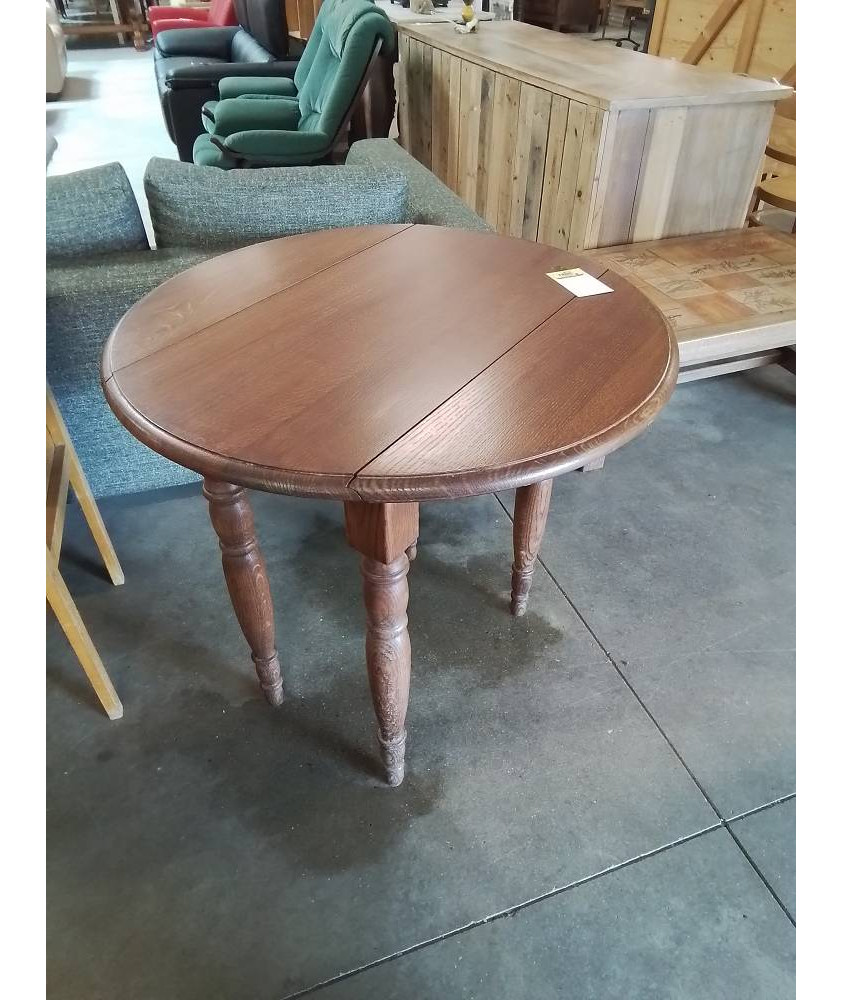 TABLE RONDE A ABATTANTS BOIS 80X76,5CM