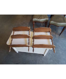 ÉTAGÈRE MURALE BOIS A COLONNES 3 TABLETTES 