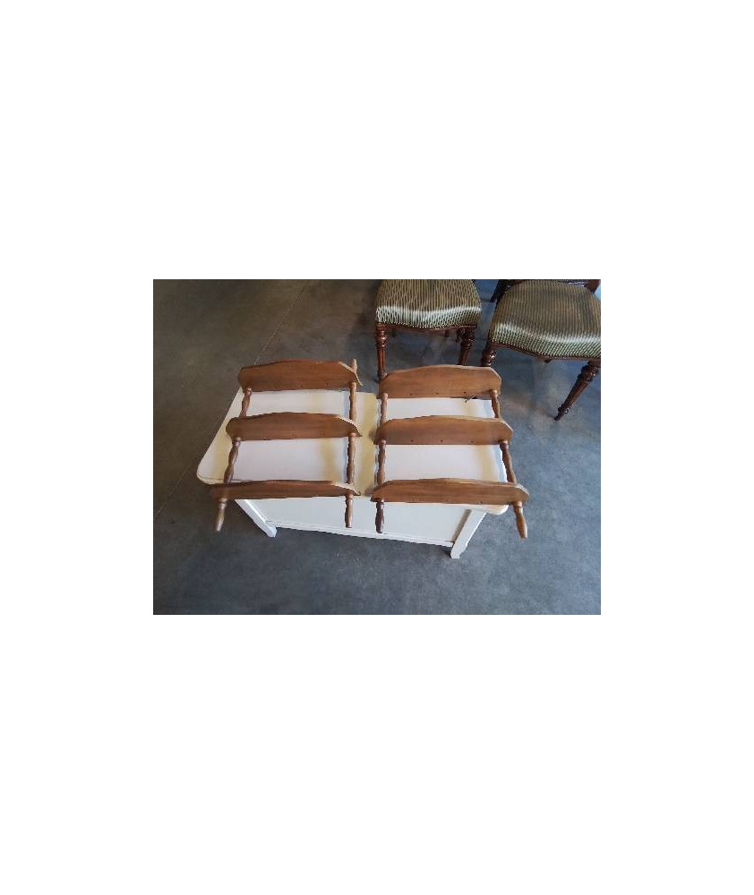 ÉTAGÈRE MURALE BOIS A COLONNES 3 TABLETTES 